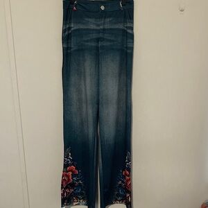 Floral Boot Cut Jeans